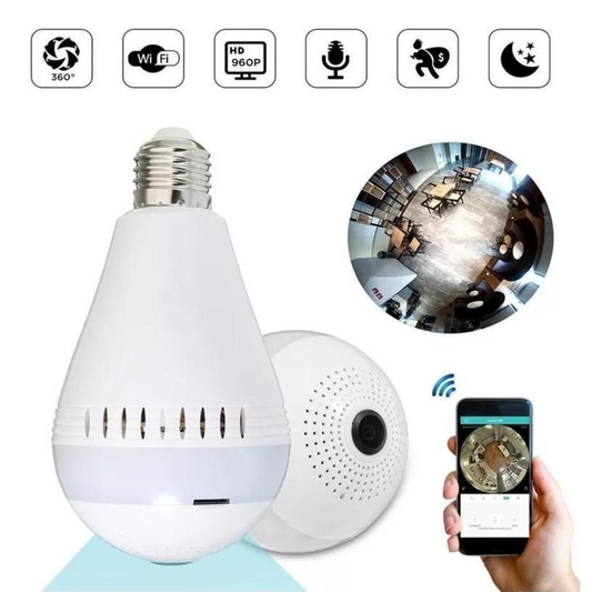 Ampolleta Espía WiFi™ Vigilancia y Monitoreo Invisible 24/7